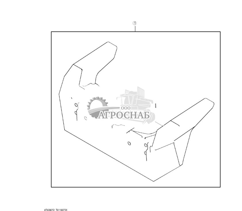 Комплект переднего противовеса, 454 кг (1000 фунтов) ( - 303523) - ST819047 316.jpg